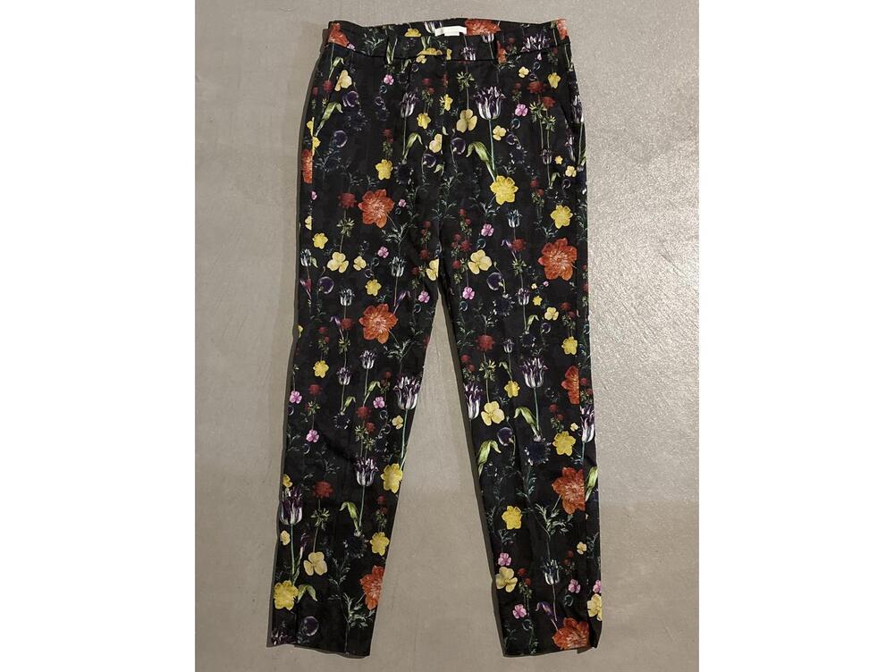 H&M Floral Print Black dress pants